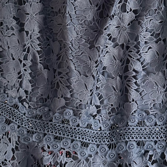 ASOS Design Lace Off Shoulder Midi Dress Sz 12 - Picture 6 of 7